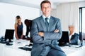 Smiling Business Man With Coll...