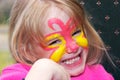Smiling Girl With Face Paint