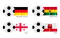 Soccer Ball with Germany, Ghana, Georgia and Gibra