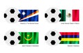 Soccer Ball with Marshall Islands, Mexico, Maurita