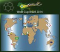 Soccer world cup Brazil 2014 countrys