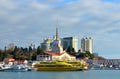 Sochi seaport decorated for the Winter Olympics 2014