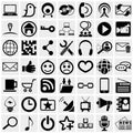 Social media vector icon set on gray icons isolated grey background eps file available Royalty Free Stock Images