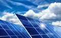 Solar Panels Reflecting The Su...