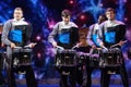 Spirit Drum and Bugle Corps ensemble play at Microsoft Convergence conference opening