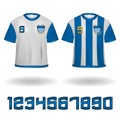 Sport jerseys vector set of with emblems and numbers Stock Image