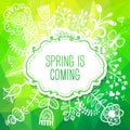 Spring Card With Flower. Vecto...