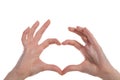 St. valentine's day haert shaped fingers