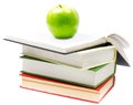 Stack Of Open Books With Gree...
