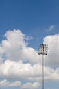 Stadium lights football under the blue sky Stock Photo