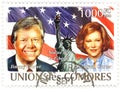 Stamp with  Jimmy Carter