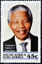 Stamp with Nelson Mandela Royalty Free Stock Image