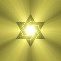 Star of David sun light flare