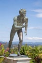 A statue of 'The Runner' in the garden of Achilleion in Corfu.