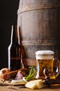 Still Life With Beer And Food