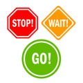 Stop wait go sign