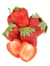 Strawberries Isolated On White...