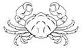 Stylised crab illustration an of a black perhaps a tattoo Stock Photography