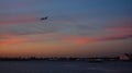 Sunset Flight Departing LaGuardia Airport NYC