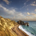 Sunset over Durdle Door on the Dorset Jurassic Coast