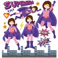 Superhero girl superman superwoman gotham city
