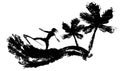 Surfer grunge and spray style Royalty Free Stock Images