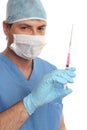Surgeon haematologist  syringe needle