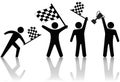 Symbol People Wave Checkered F...