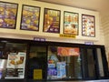 Taco Bell order counter and Menus