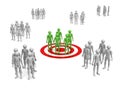 Target customers computer rendered graphic of a concept for Stock Photography