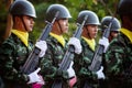 Thai Soldier in Royal Thai Armed Force Day 2014