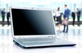 Thin Laptop On Office Desk