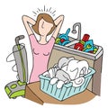 Too Many Chores Woman