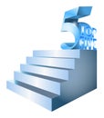 Top Five Ranking Rating Stairs Illustration