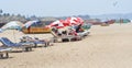 Tourists sun bathing on a beach of Goa, India Royalty Free Stock Photo