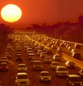 Traffic jam in Los Angeles 