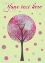 Tree With Flowers Card/Illustr...