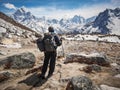 Trekker Walking the Everest Base Camp Trek in Nepal