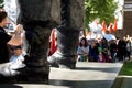 Turkish demo in whitehall protesters rally london around viscount alanbrooke s statue during a against turkey s prime minister Royalty Free Stock Photo