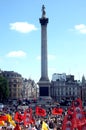 Turkish kurdish demonstration in london and protesters trafalgar square to support the protesters istanbul following the Royalty Free Stock Images