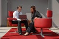 Two People At A Business Meeting