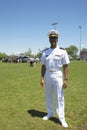 Unidentified US Navy commander after mine countermeasures demonstration during Fleet Week 2014