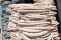 Used ropes at ship chandler