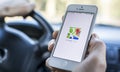 Using google maps in car