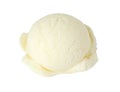 Vanilla ice cream ball isolated with clipping path