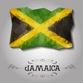Vector geometric polygonal Jamaica flag.