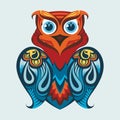 Vector Illustration Of An Owl