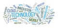Technology Word Cloud Illustra...