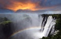 Victoria Falls, rainbow, Zambia