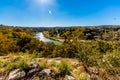 View of the Texas Pedernales River from a High Bluff
